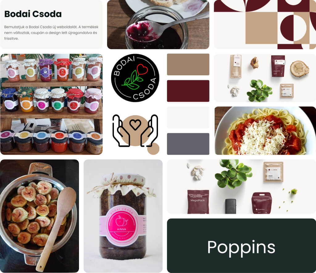 Moodboard a weboldalhoz
