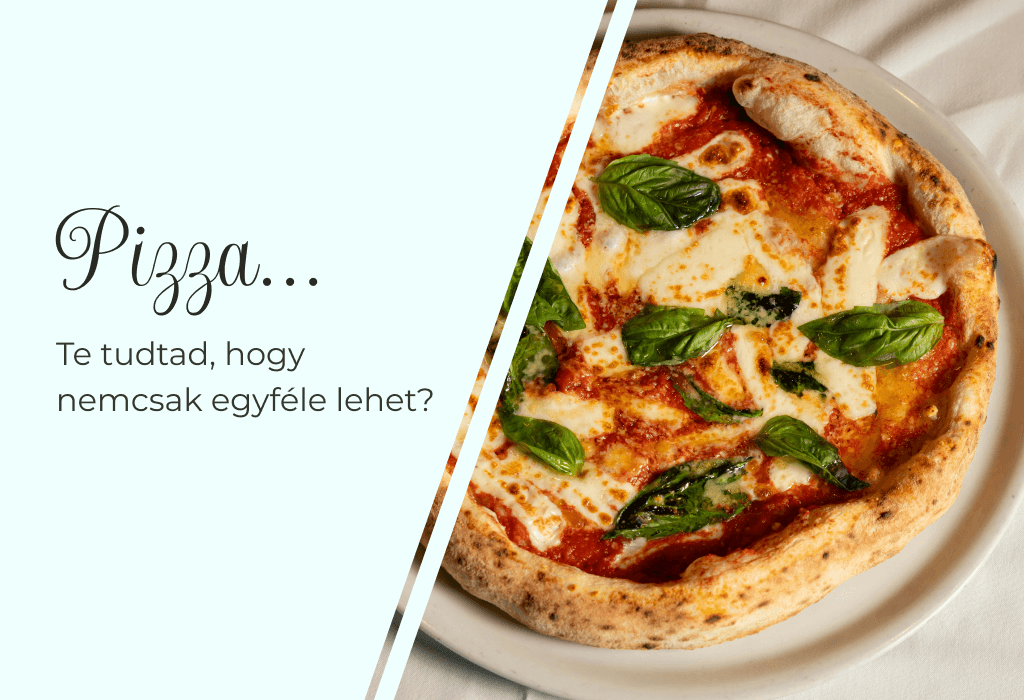 Klasszikus margherita pizza egy tányéron